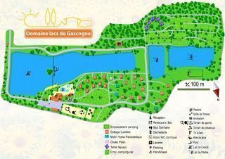 Camping Domaine Lacs de Gascogne: Plattegrond