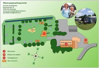 Minicamping Dorpszicht: Plattegrond