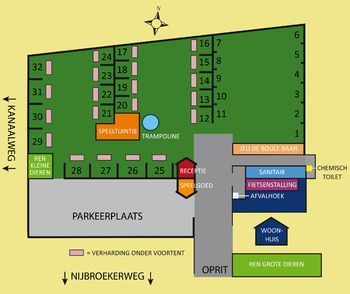 Minicamping 't Hinkel: Plattegrond